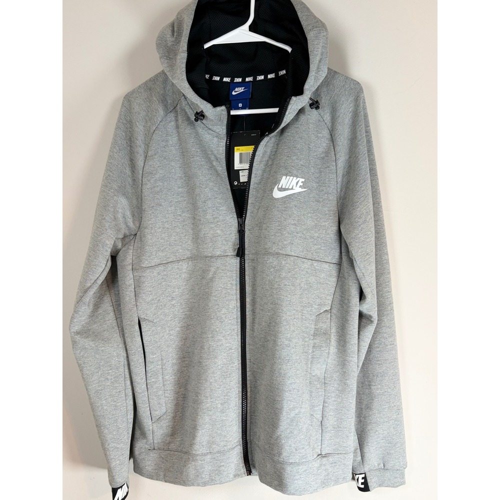 Nike Mens Advance 15 Full Zip Hoodie Carbon Heather Grey 861742-063 Small